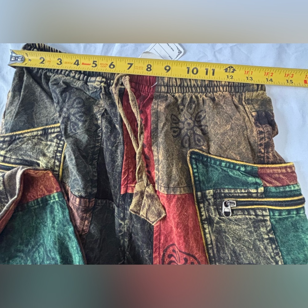 Multicolor Patchwork Cargo Pants - image 6